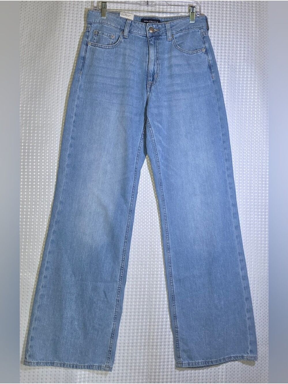 NWT Aeropostale High Rise Wide Leg Jeans Medium Wash Baggy Size 6 - Picture 3 of 13